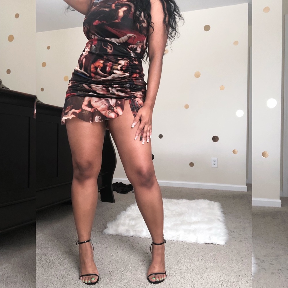 Renaissance Mini Ruched Dress